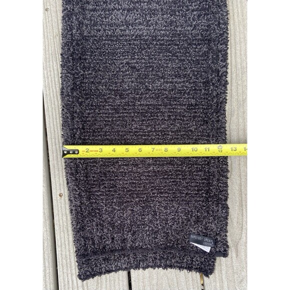 Barefoot Dreams CozyChic Dark Gray Long Scarf Soft Plush Fuzzy Plush Knit - Picture 7 of 11